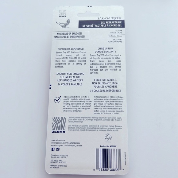 🆕 NEW Red Gel Retractable Pen with No Smears or Smudges, Fast Dry (0.7mm) - Picture 4 of 6